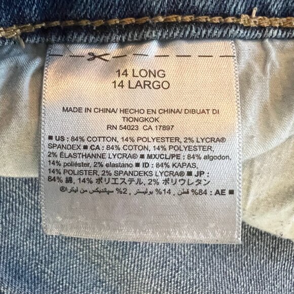 Old Navy Jeans Women's Size 14 LONG Curvy Mid-Rise Medium Wash Stretch - Picture 8 of 8